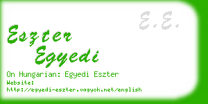 eszter egyedi business card